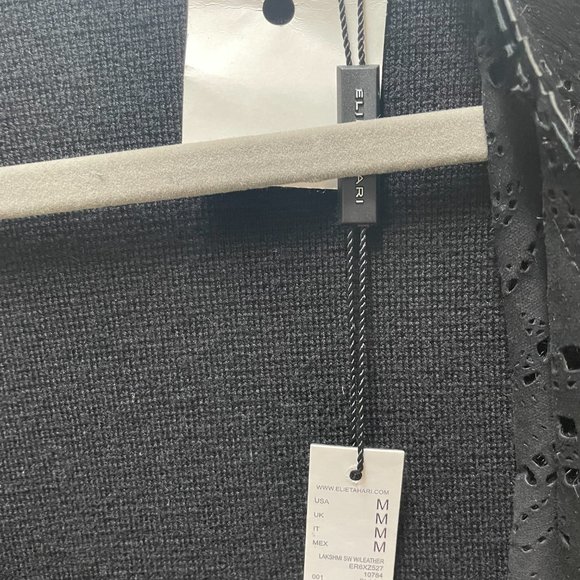 Elie Tahari lakshmi SW with leather black - Picture 8 of 8